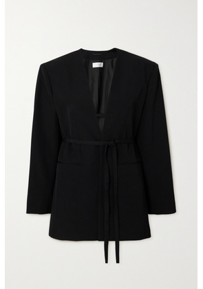 The Row - Clio Belted Wool Blazer - Black - x small,small,medium,large,x large