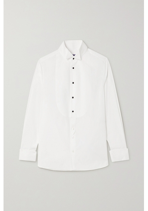 Ralph Lauren Collection - Marlie Piqué-trimmed Cotton-poplin Shirt - White - US0,US2,US4,US6,US8,US10,US12