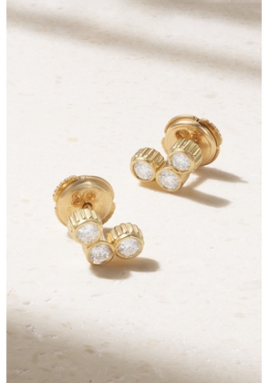 Viltier - Bouton Clique 18-karat Gold Diamond Earrings - One size