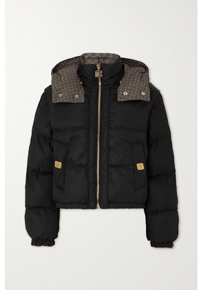 Balmain - Convertible Hooded Printed Quilted Shell Ski Jacket - Black - FR34,FR36,FR38,FR40,FR42,FR44