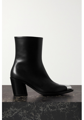 Alexander McQueen - Punk Embellished Leather Ankle Boots - Black - IT37,IT39,IT40,IT41