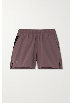 ON - Essential Mesh-trimmed Recycled-shell Shorts - Brown - x small,small,medium,large,x large