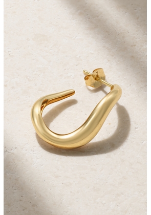 Kimaï - Wavy 18-karat Recycled Gold Single Hoop Earring - One size