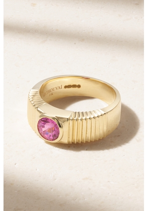 Retrouvaí - Pleated 14-karat Gold Sapphire Ring - 7
