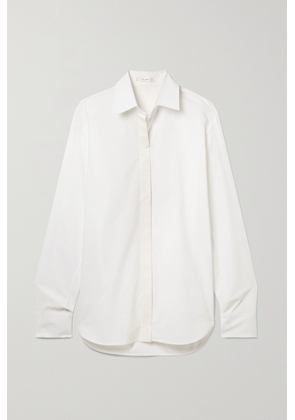 The Row - Derica Cotton-poplin Shirt - White - US0,US2,US4,US6,US8,US10,US12,US14
