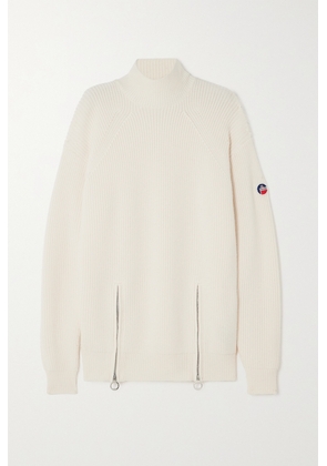 Fusalp - Cybele Ribbed Merino Wool Turtleneck Sweater - White - x small,small,medium,large