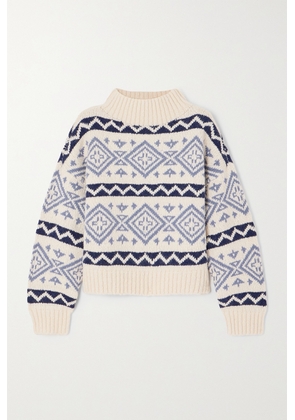 Polo Ralph Lauren - Wool, Cotton And Alpaca-blend Jacquard Turtleneck Sweater - Blue - x small,small,medium,large,x large