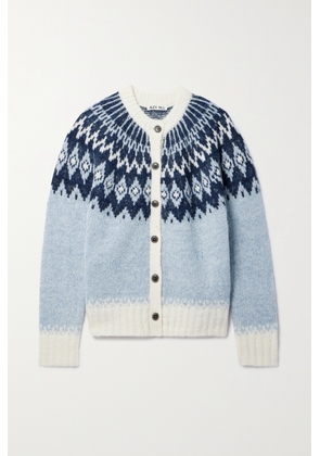 Alex Mill - Ashwood Fair Isle Recycled Intarsia-knit Cardigan - Blue - x small,small,medium,large,x large