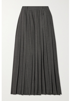 The Frankie Shop - Bailey Pleated Woven Maxi Skirt - Gray - x small,small,medium,large,x large