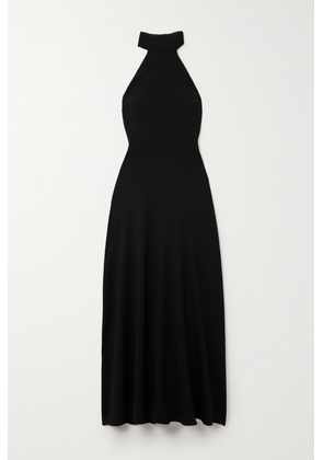 Matteau - + Net Sustain Stretch-wool Halterneck Maxi Dress - Black - 1,2,3,4,5