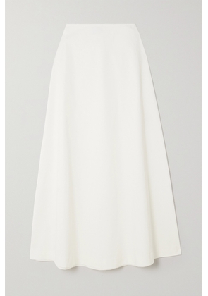 Matteau - + Net Sustain Organic Cotton-blend Twill Midi Skirt - White - 1,2,3,4,5