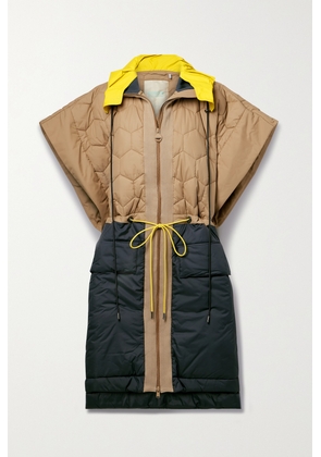 Barbour - + Roksanda Hester Hooded Webbing-trimmed Quilted Padded Shell Poncho - Neutrals - One size