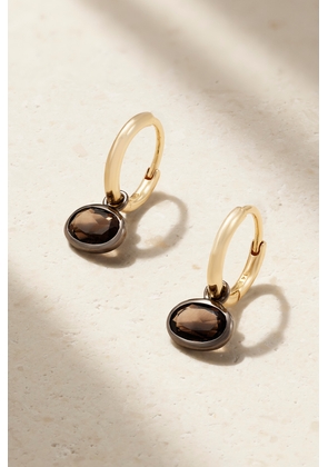 By Pariah - + Net Sustain Orbit 14-karat Recycled Gold Smokey Quartz Hoop Earrings - Brown - One size