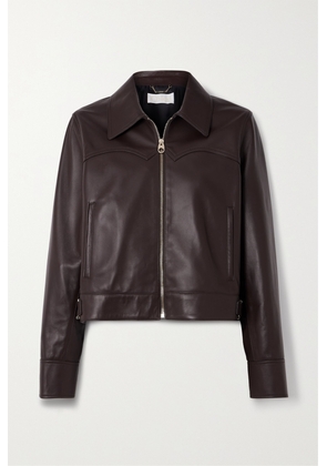 Chloé - Embellished Leather Jacket - Brown - FR34,FR36,FR38,FR40,FR42,FR44,FR46
