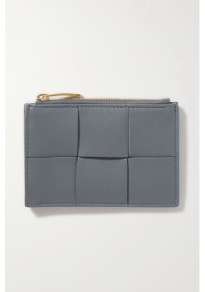Bottega Veneta - Cassette Intrecciato Leather Cardholder - Gray - One size
