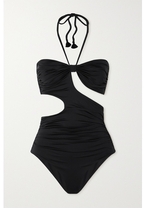 Johanna Ortiz - Baboon Call Cutout Halterneck Swimsuit - Black - x small,small,medium,large,x large