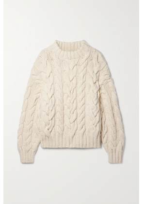 DÔEN - + Net Sustain Olympus Cable-knit Merino Wool Sweater - Cream - XS/S,S/M,L/XL