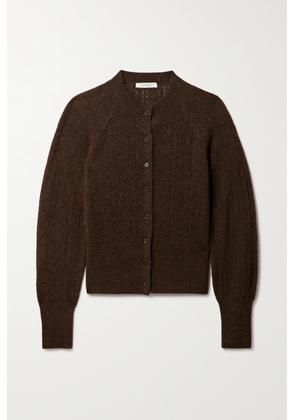 DÔEN - Eileen Cable-knit Alpaca-blend Cardigan - Brown - x small,small,medium,large