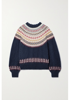DÔEN - Harvest Fair Isle Knitted Sweater - Blue - xx small,x small,small,medium,large,x large