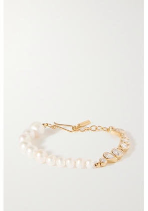 Completedworks - + Net Sustain Glitch Recycled Gold Vermeil, Pearl And Cubic Zirconia Bracelet - One size