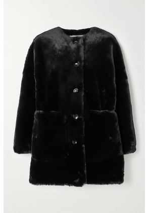 Proenza Schouler White Label - Penelope Asymmetric Faux-fur Coat - Black - xx small,x small,small,medium