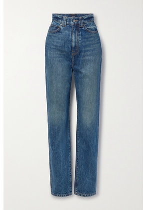 KHAITE - Albi High-rise Straight-leg Jeans - Blue - 24,25,26,27,28,29,30,31,32