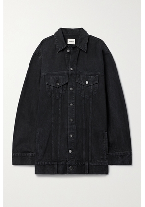 KHAITE - Ross Oversized Denim Jacket - Black - x small,small,medium,large,x large