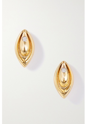 Anissa Kermiche - Nip It In The Bud Gold-plated Crystal Earrings - One size