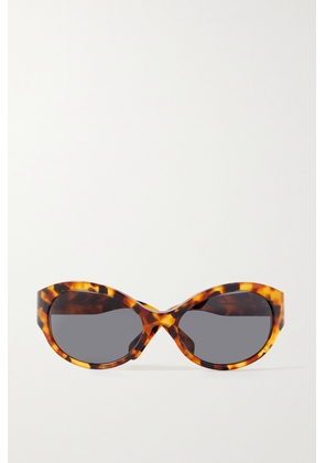 CELINE Eyewear - Triomphe Oversized Round-frame Tortoiseshell Acetate Sunglasses - Brown - One size