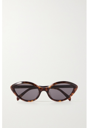 CELINE Eyewear - Cat-eye Tortoiseshell Acetate Sunglasses - Brown - One size