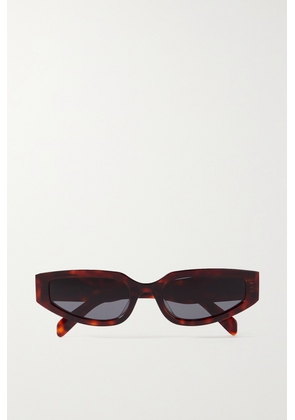 CELINE Eyewear - Triomphe Cat-eye Tortoiseshell Acetate Sunglasses - Brown - One size