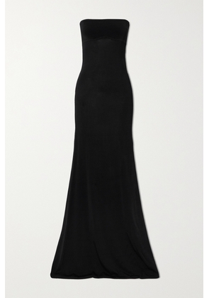 FRAME - Strapless Stretch-knit Maxi Dress - Black - xx small,x small,small,medium,large,x large