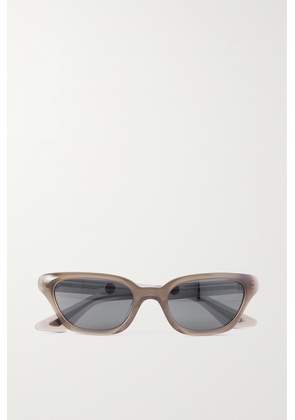 Oliver Peoples - + Khaite 1983c Cat-eye Acetate And Silver-tone Sunglasses - Brown - One size