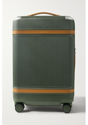 Paravel - Aviator Carry-on Plus Vegan Leather-trimmed Recycled Hardshell Suitcase - Green - One size
