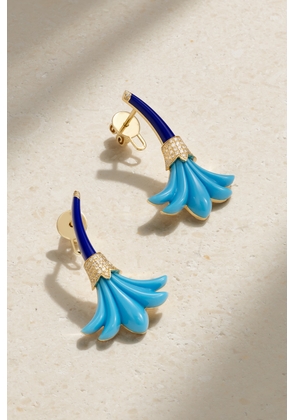 L’Atelier Nawbar - Big Flower 18-karat Gold Multi-stone Earrings - One size