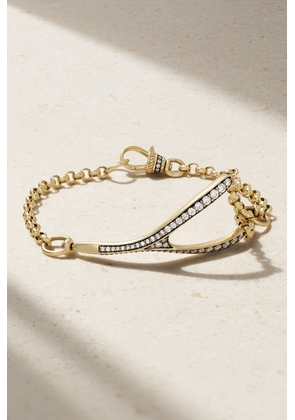 Lucy Delius - Wishbone Rhodium-plated 14-karat Gold Diamond Bracelet - One size