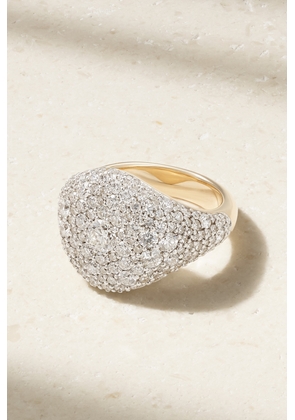 Lucy Delius - Signature 14-karat Gold Diamond Signet Ring - 3,4