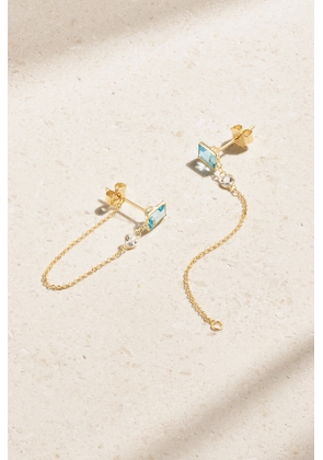JIA JIA - 14-karat Gold, Topaz And Diamond Earrings - Blue - One size