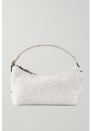 Brunello Cucinelli - Small Leather-trimmed Faux Fur Shoulder Bag - White - One size