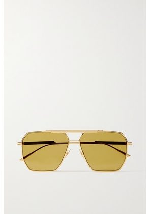 Bottega Veneta Eyewear - Aviator-style Gold-tone Sunglasses - One size