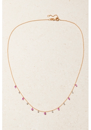 Roxanne First - 14-karat Rose Gold, Sapphire And Diamond Necklace - Pink - One size