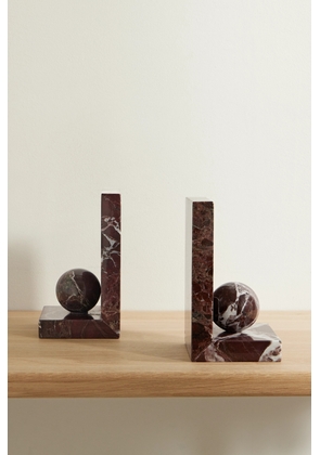 Soho Home - Prato Marble Bookends - Red - One size