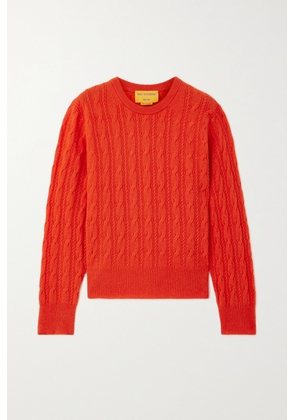 Guest In Residence - Twin Cable-knit Cashmere Sweater - Red - x small,small,medium,large,x large