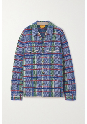 Guest In Residence - Checked Cashmere Overshirt - Blue - x small,small,medium,large,x large