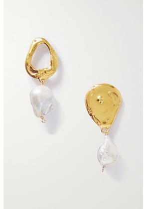 Alighieri - + Net Sustain The Infernal Storm Gold-plated Pearl Earrings - One size