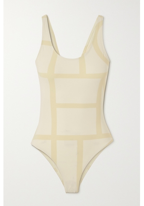 TOTEME - Monogram Printed Recycled Swimsuit - Neutrals - xx small,x small,small,medium,large,x large
