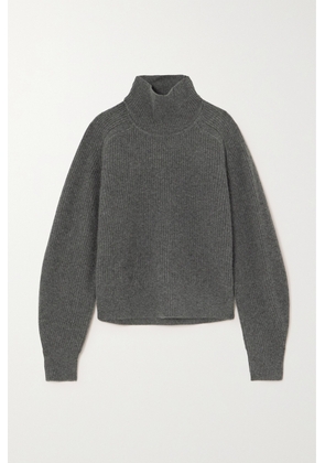 Guest In Residence - Ribbed Cashmere Turtleneck Sweater - Gray - x small,small,medium,large,x large