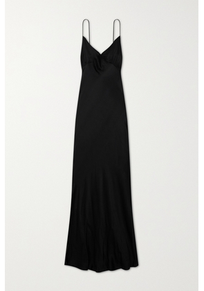 Faithfull - + Net Sustain Santiana Open-back Lenzing Ecovero-satin Maxi Dress - Black - x small,small,medium,large,x large,xx large