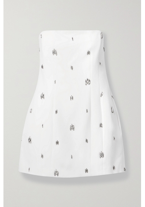 A.L.C. - Elsie Strapless Crystal-embellished Crepe Mini Dress - White - US00,US2,US4,US6,US8,US10,US12,US14,US0