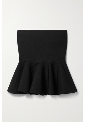 A.L.C. - Eliza Strapless Ruffled Stretch-knit Top - Black - x small,small,medium,large,x large
